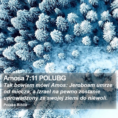 Amosa 7:11 POLUBG Bible Verse Image