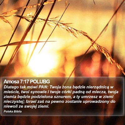 Amosa 7:17 POLUBG Bible Verse Image