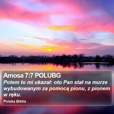 Amosa 7:7 POLUBG Bible Verse Image