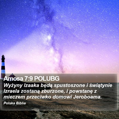 Amosa 7:9 POLUBG Bible Verse Image