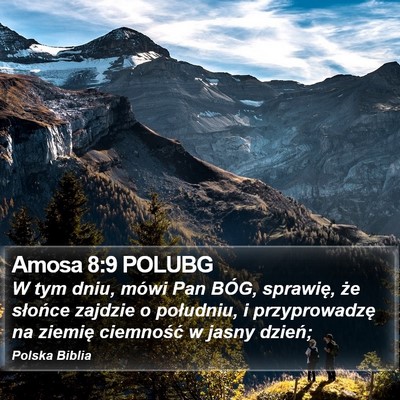 Amosa 8:9 POLUBG Bible Verse Image