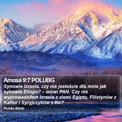 Amosa 9:7 POLUBG Bible Verse Image