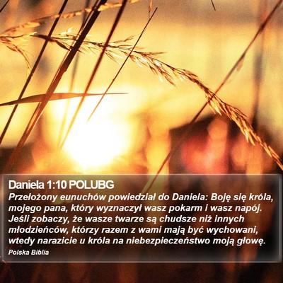 Daniela 1:10 POLUBG Bible Verse Image