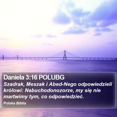 Daniela 3:16 POLUBG Bible Verse Image