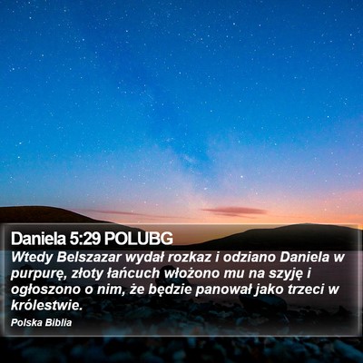 Daniela 5:29 POLUBG Bible Verse Image