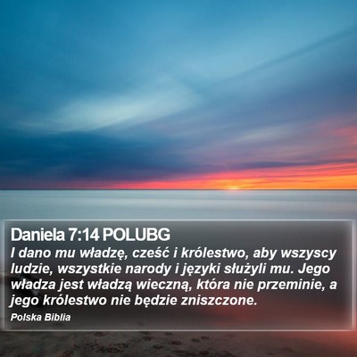 Daniela 7:14 POLUBG Bible Verse Image