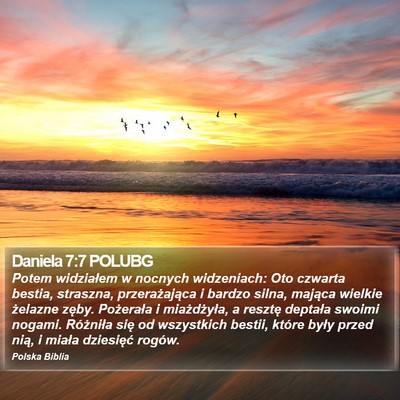 Daniela 7:7 POLUBG Bible Verse Image