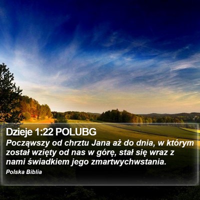Dzieje 1:22 POLUBG Bible Verse Image