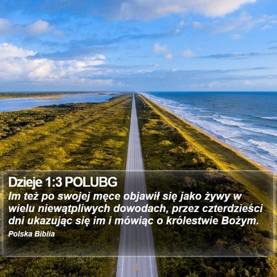 Dzieje 1:3 POLUBG Bible Verse Image