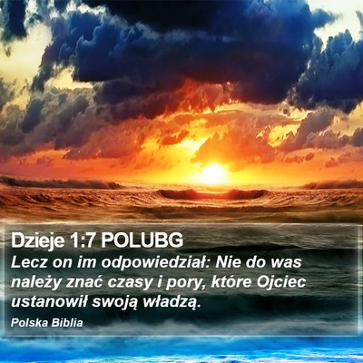 Dzieje 1:7 POLUBG Bible Verse Image