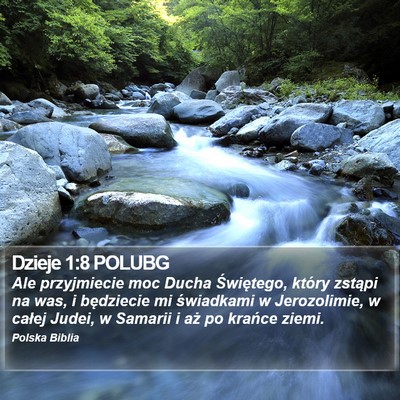 Dzieje 1:8 POLUBG Bible Verse Image
