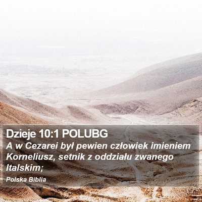 Dzieje 10:1 POLUBG Bible Verse Image