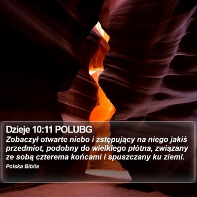 Dzieje 10:11 POLUBG Bible Verse Image