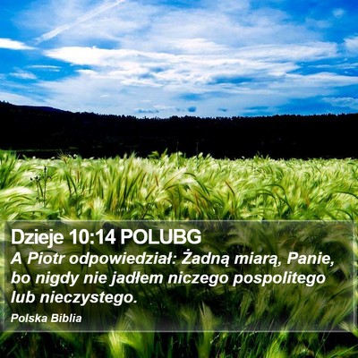 Dzieje 10:14 POLUBG Bible Verse Image