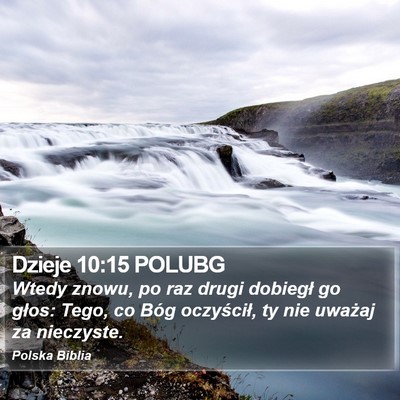 Dzieje 10:15 POLUBG Bible Verse Image