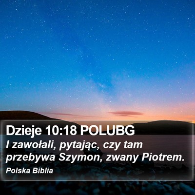 Dzieje 10:18 POLUBG Bible Verse Image