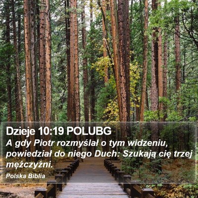 Dzieje 10:19 POLUBG Bible Verse Image