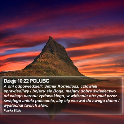 Dzieje 10:22 POLUBG Bible Verse Image