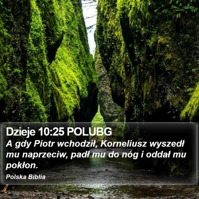 Dzieje 10:25 POLUBG Bible Verse Image