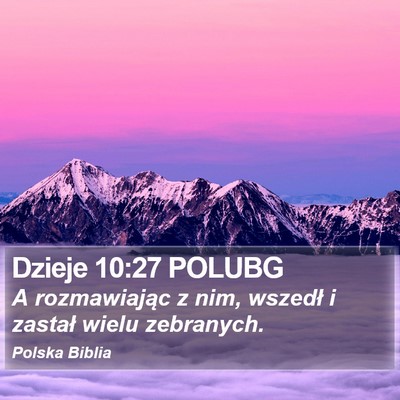 Dzieje 10:27 POLUBG Bible Verse Image