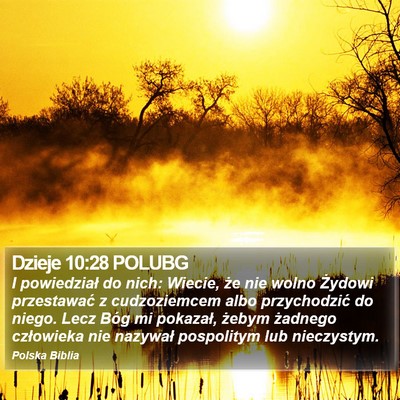 Dzieje 10:28 POLUBG Bible Verse Image