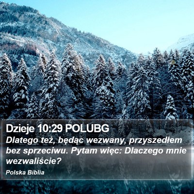 Dzieje 10:29 POLUBG Bible Verse Image