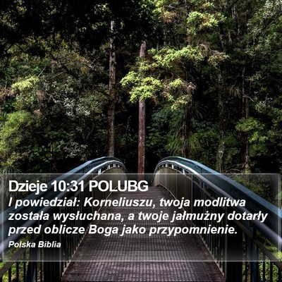 Dzieje 10:31 POLUBG Bible Verse Image