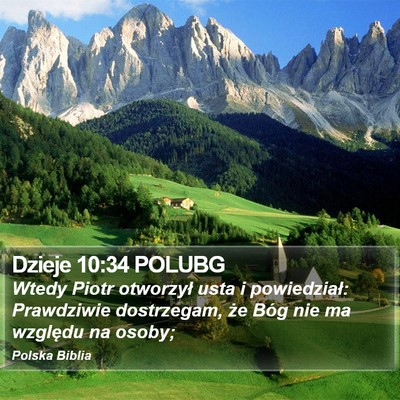 Dzieje 10:34 POLUBG Bible Verse Image