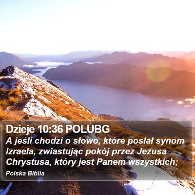 Dzieje 10:36 POLUBG Bible Verse Image