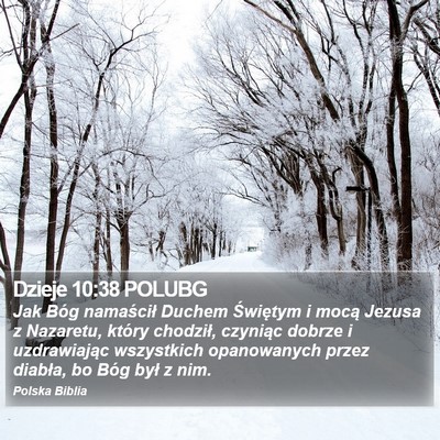 Dzieje 10:38 POLUBG Bible Verse Image