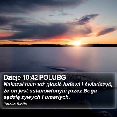 Dzieje 10:42 POLUBG Bible Verse Image