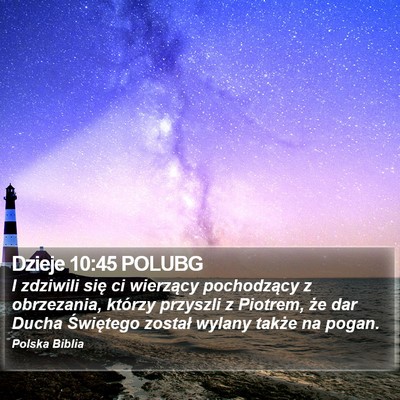 Dzieje 10:45 POLUBG Bible Verse Image