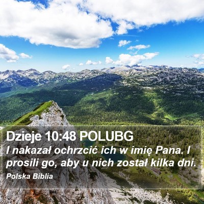 Dzieje 10:48 POLUBG Bible Verse Image