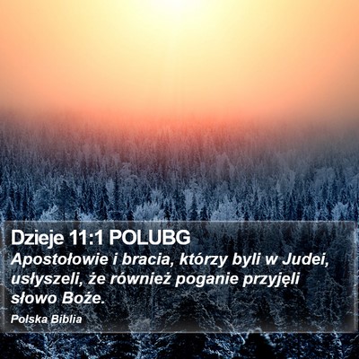 Dzieje 11:1 POLUBG Bible Verse Image