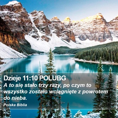 Dzieje 11:10 POLUBG Bible Verse Image