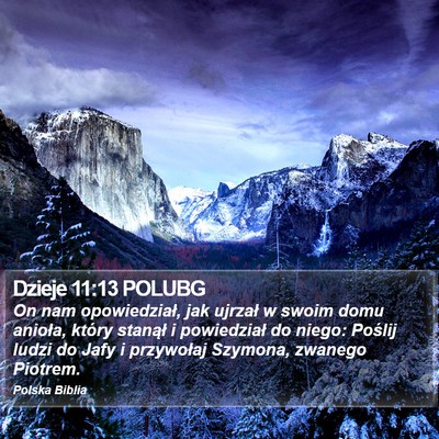 Dzieje 11:13 POLUBG Bible Verse Image