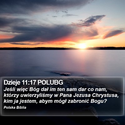 Dzieje 11:17 POLUBG Bible Verse Image