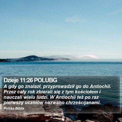 Dzieje 11:26 POLUBG Bible Verse Image