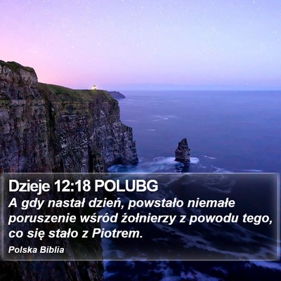 Dzieje 12:18 POLUBG Bible Verse Image