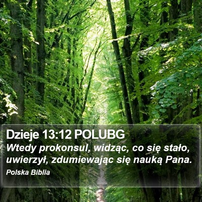 Dzieje 13:12 POLUBG Bible Verse Image