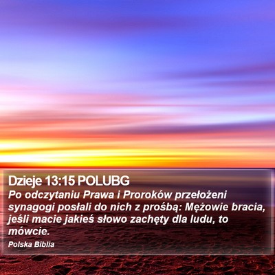 Dzieje 13:15 POLUBG Bible Verse Image