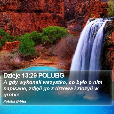 Dzieje 13:29 POLUBG Bible Verse Image