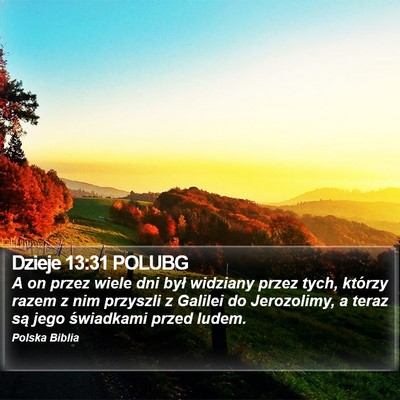 Dzieje 13:31 POLUBG Bible Verse Image
