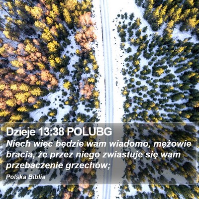 Dzieje 13:38 POLUBG Bible Verse Image