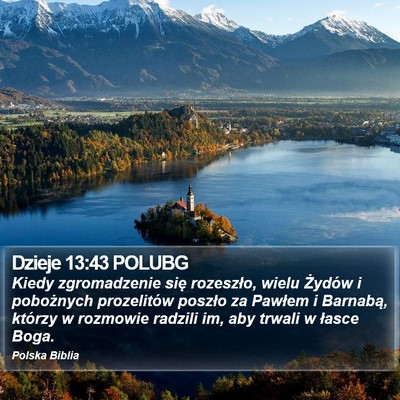 Dzieje 13:43 POLUBG Bible Verse Image