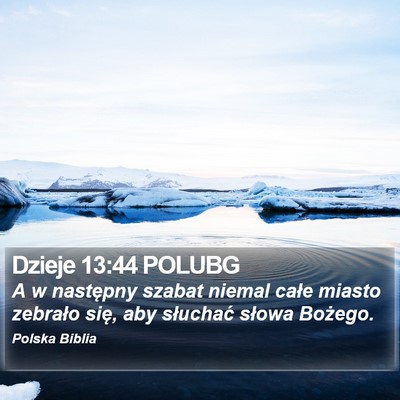 Dzieje 13:44 POLUBG Bible Verse Image