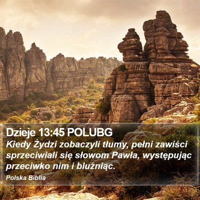 Dzieje 13:45 POLUBG Bible Verse Image