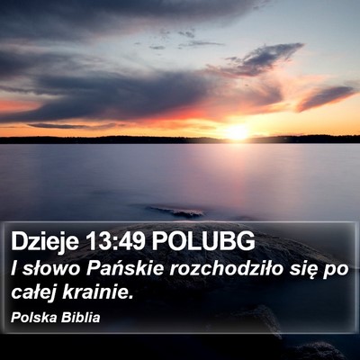 Dzieje 13:49 POLUBG Bible Verse Image