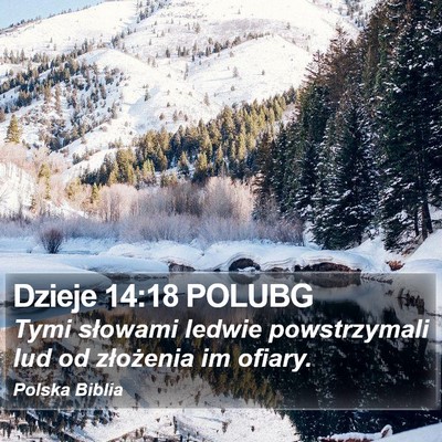 Dzieje 14:18 POLUBG Bible Verse Image