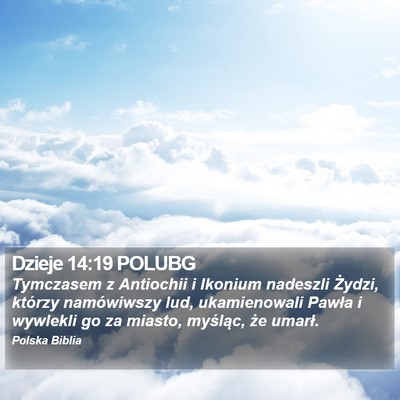 Dzieje 14:19 POLUBG Bible Verse Image